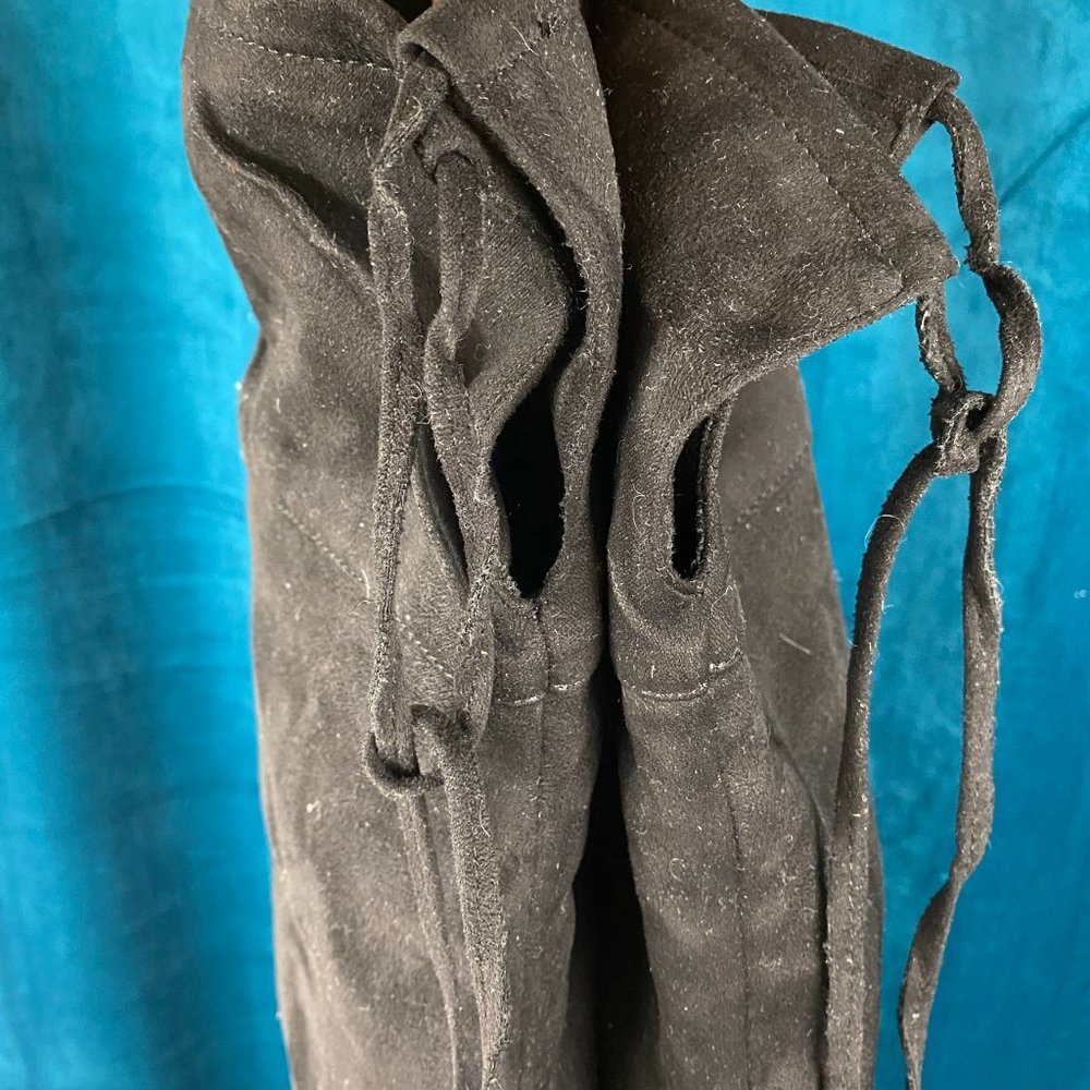 Womens Suede Over the Knee Back Tie Boots - Picture 7 of 10
